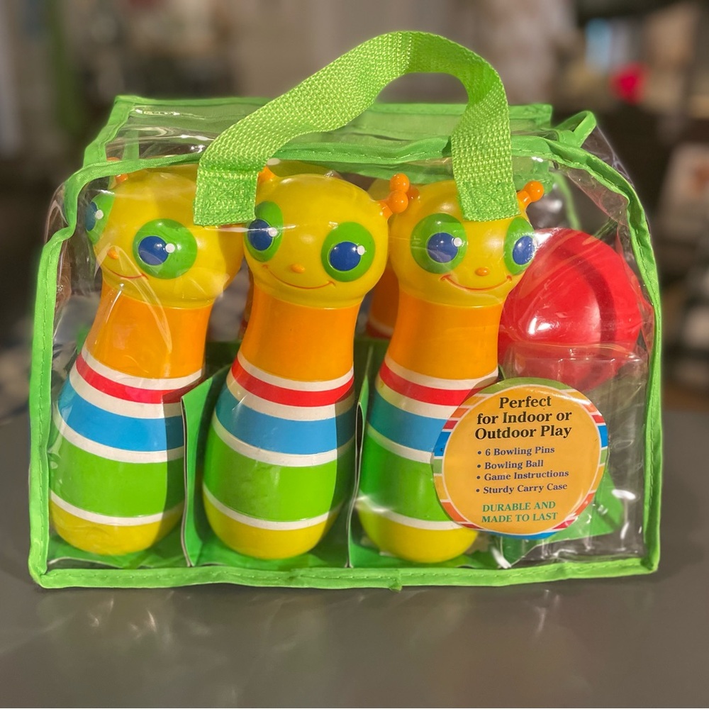 Kids bowling set with carrying bag